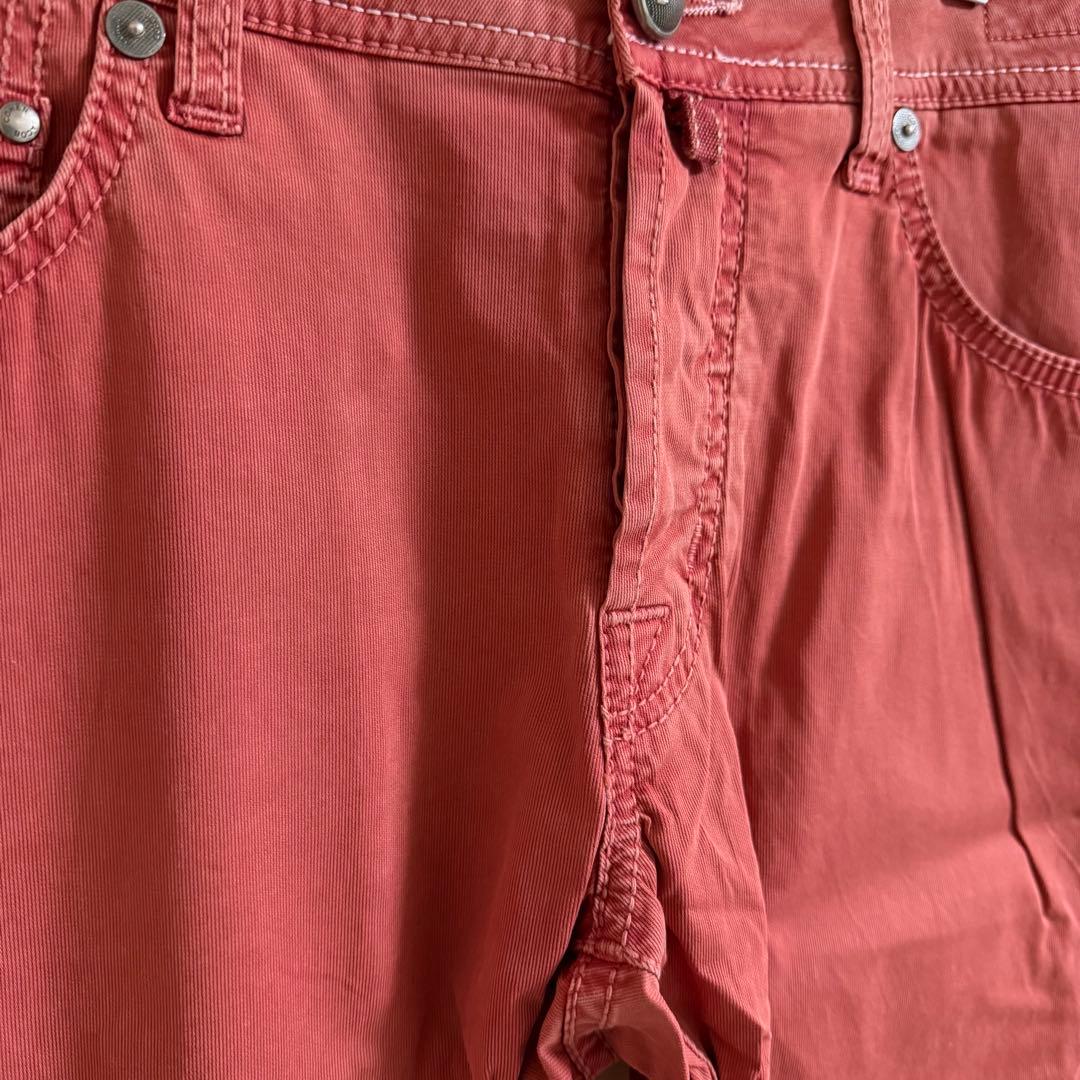 ヤコブコーエン JACOB COHEN 赤 カラーパンツ622.C w32