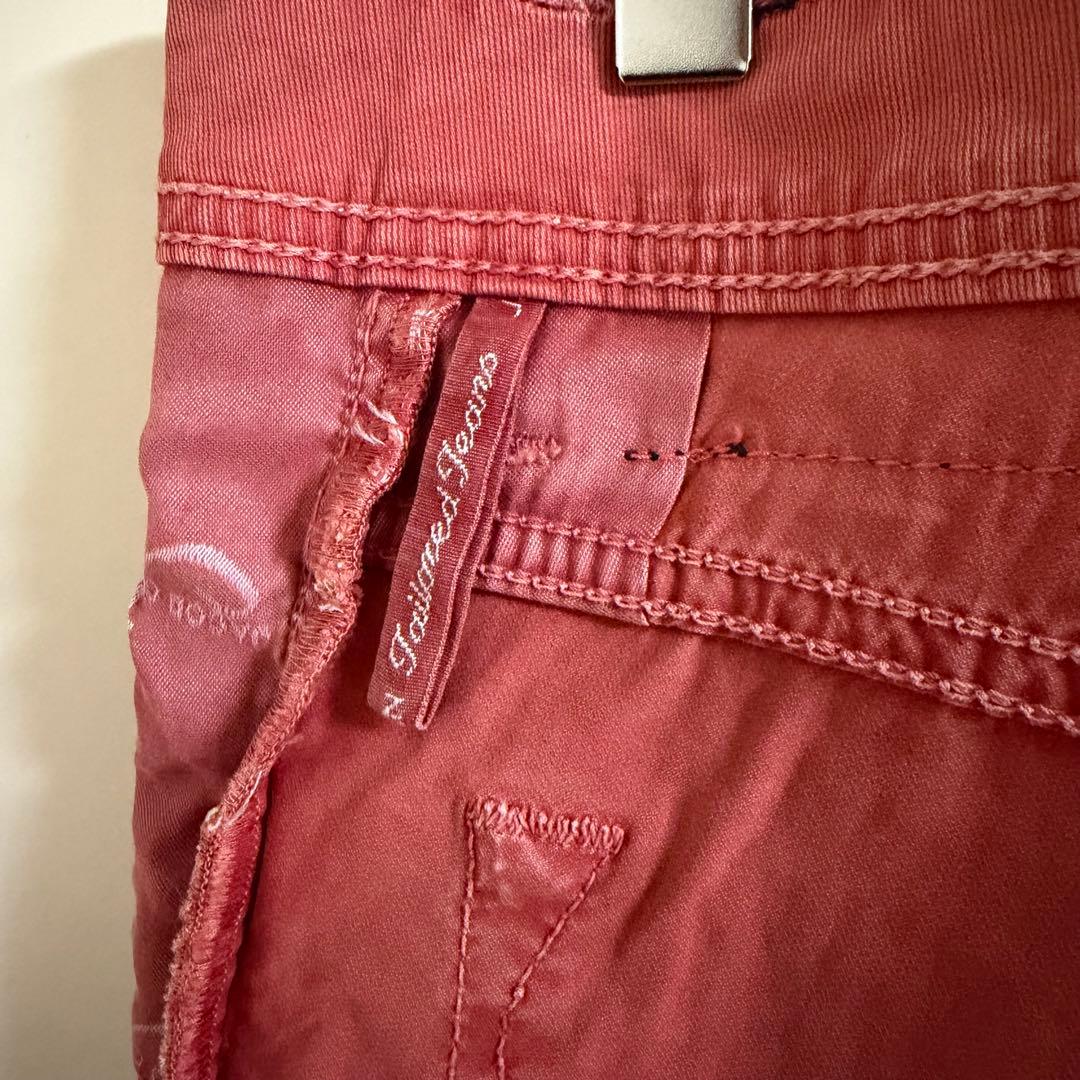 ヤコブコーエン JACOB COHEN 赤 カラーパンツ622.C w32