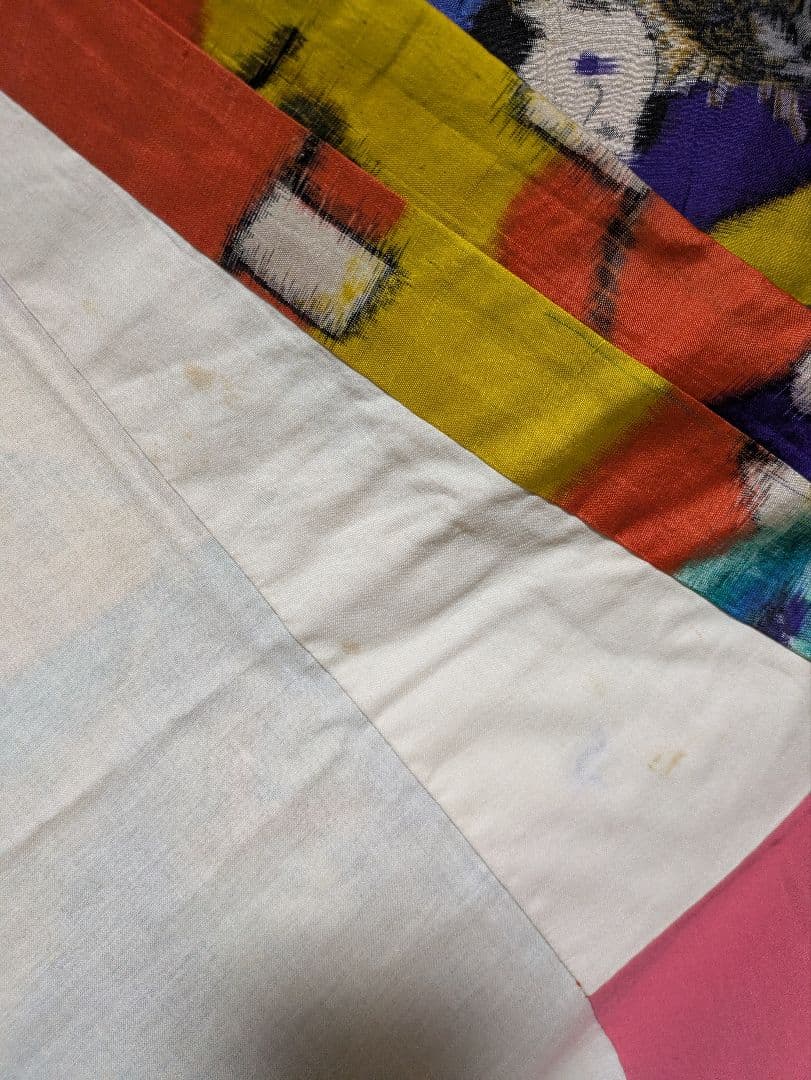 03ck100 銘仙 人物柄 希少 アンティーク リメイク 素材材料