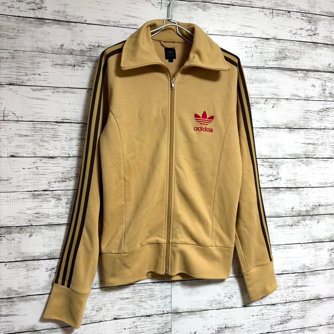 希少　アディダス　00s トラックジャケット　トレフォイルロゴ　ベージュ　M