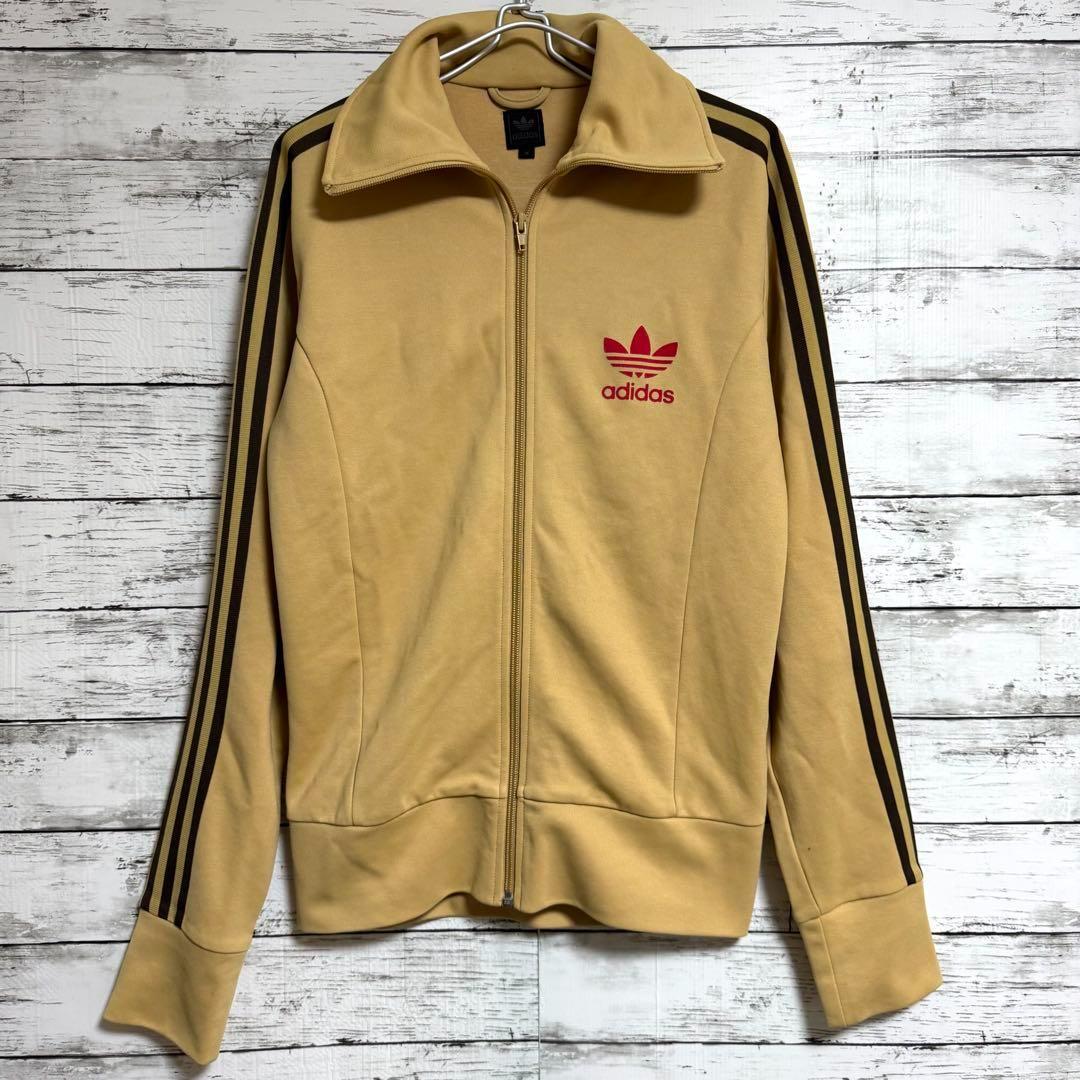 希少　アディダス　00s トラックジャケット　トレフォイルロゴ　ベージュ　M