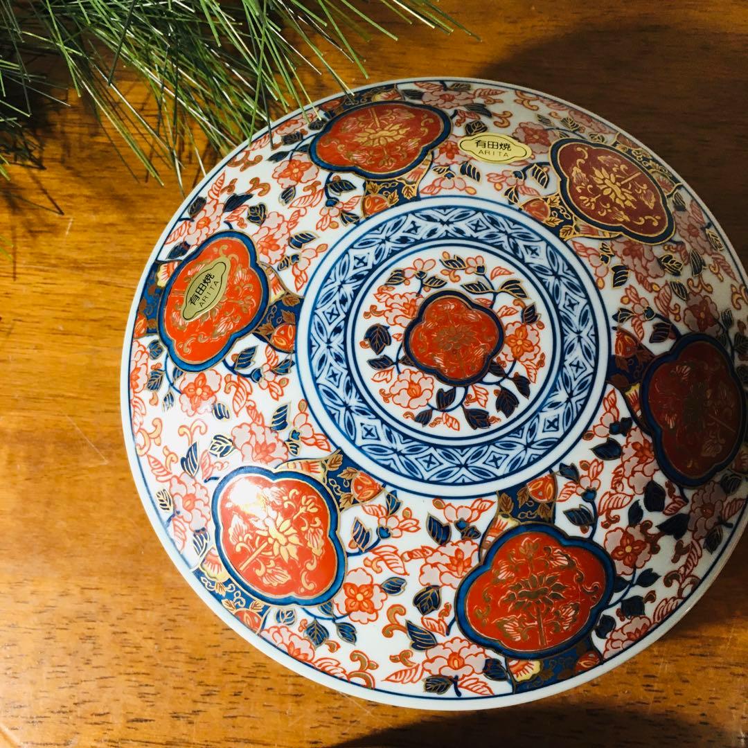 【お正月事始め】有田焼 弥左エ門窯 金襴手 古伊万里 　三段重　蓋物