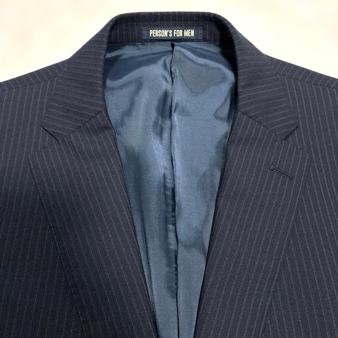 ✨希少サイズ BE8 パーソンズ ストライプ ビジネス スーツ 総裏