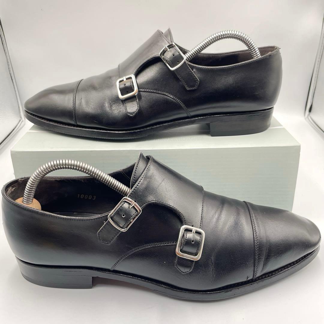 箱付き✨カルミナ　ストレートチップ　ダブルモンク　革靴　27.5cm ビジネス
