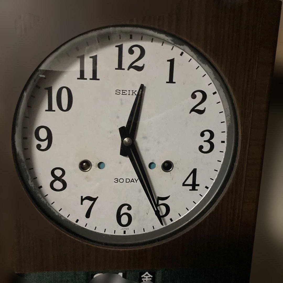 SEIKO アンティーク柱時計 30day カレンダー 稼働中