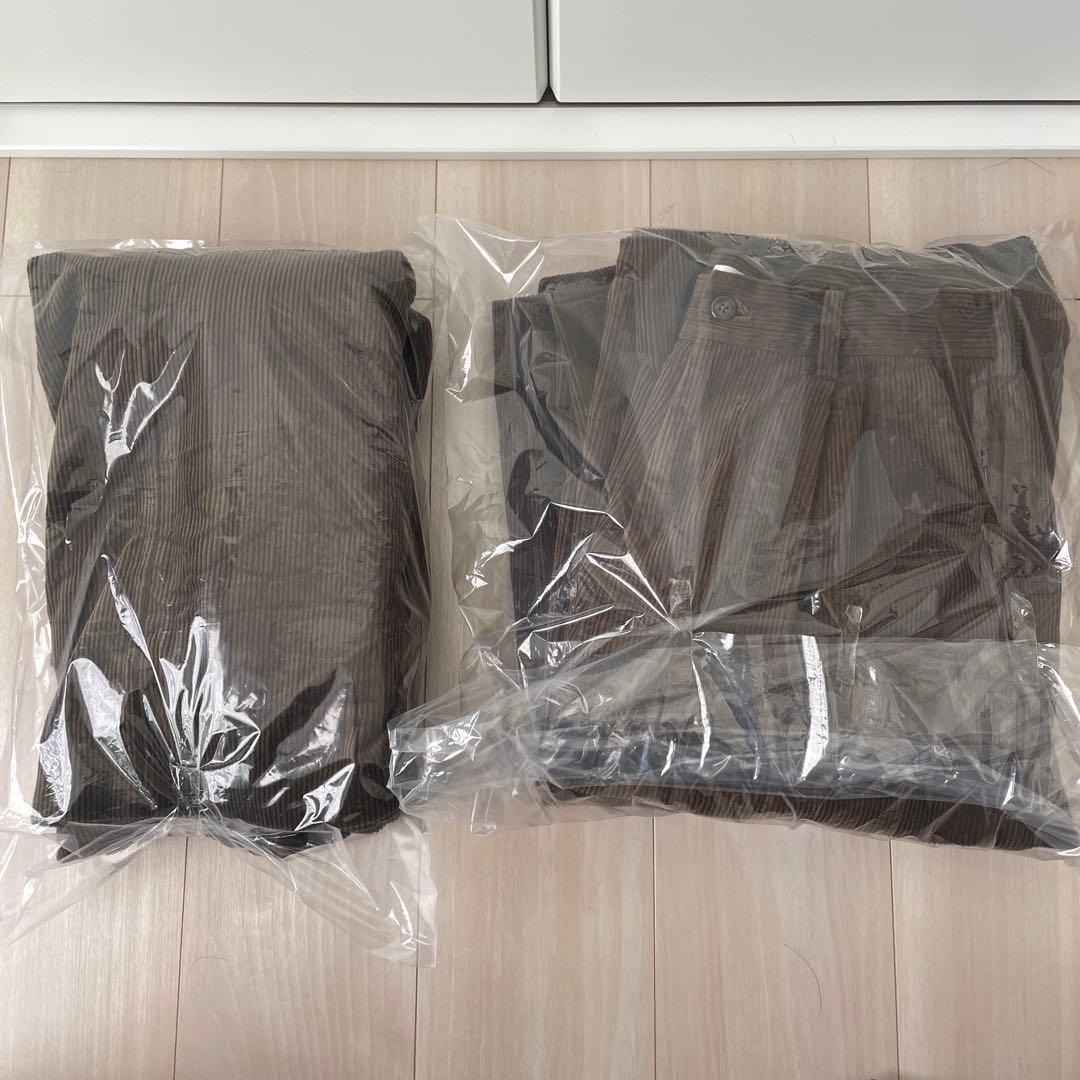 Bleme. コーデュロイ セットアップ　Lサイズ　カーキ