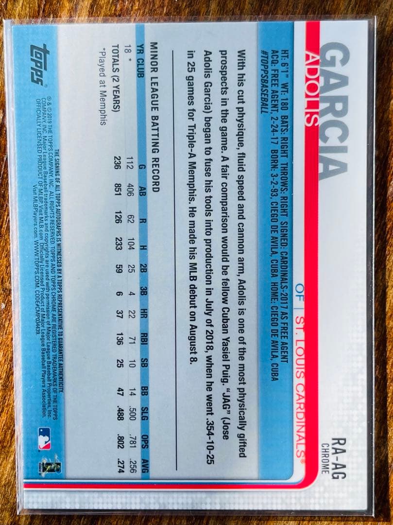 大活躍！Adolis Garcia 直筆サイン　アドリス•ガルシア　auto