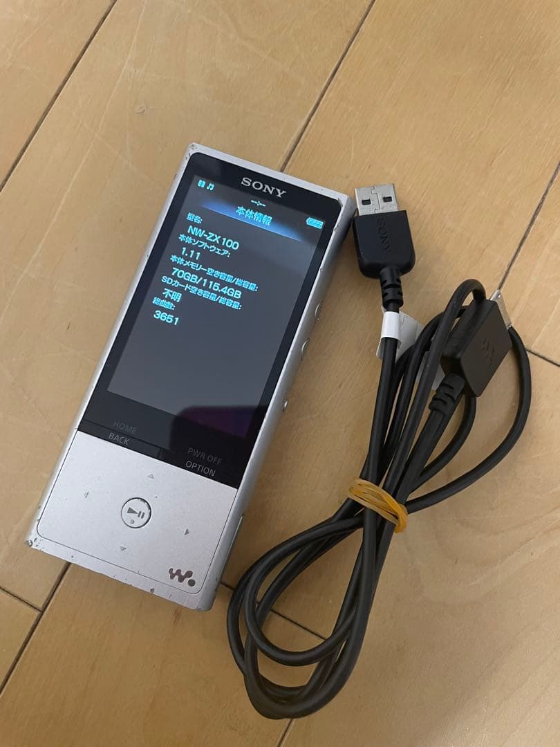 SONYウォークマンNW-ZX100 128GB　シルバー