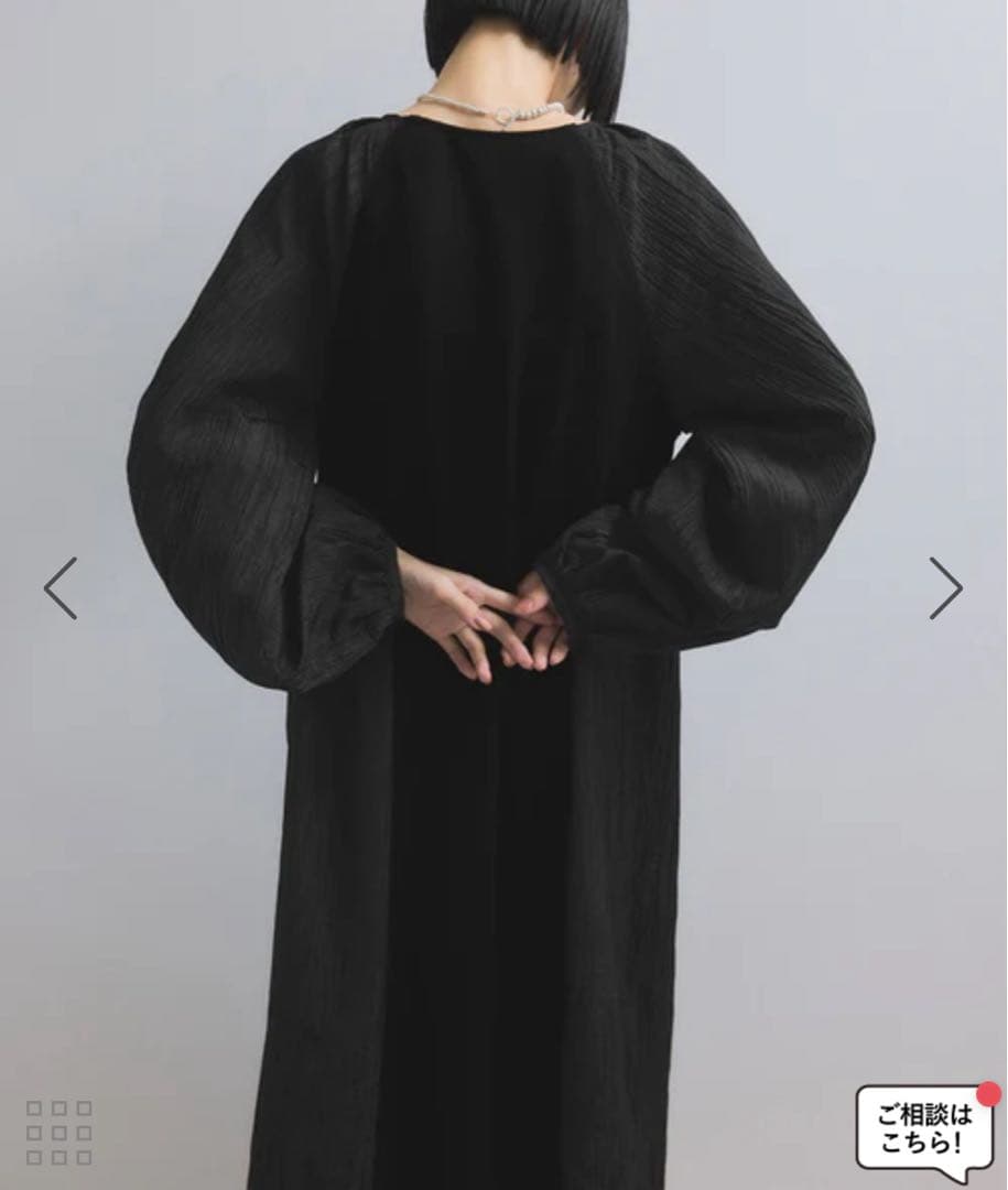 ADAM ET ROPÉ FEMME フロントZIPコンビギャザーワンピース