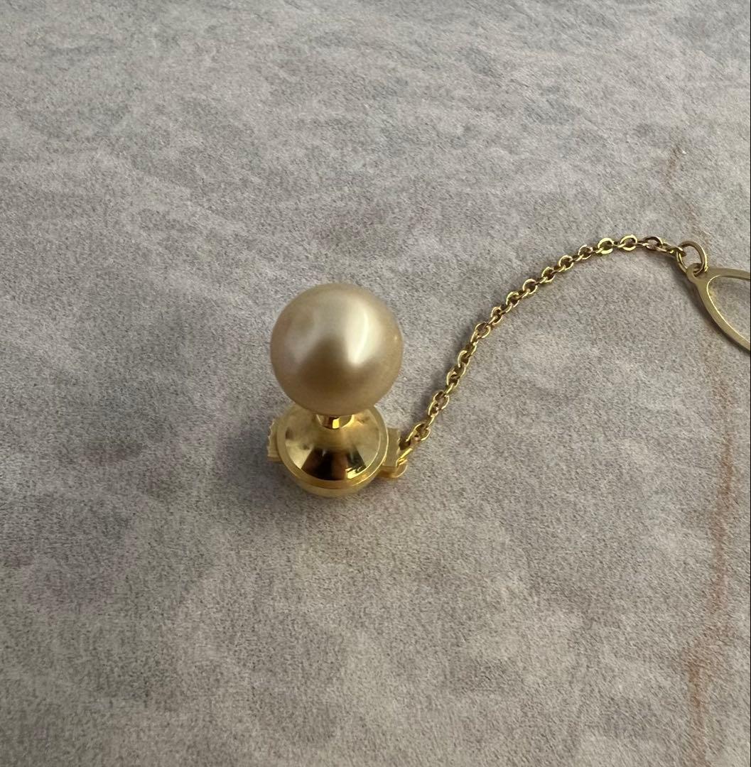 マロハ　 USA タイピン　パール　K18 白蝶真珠 10.5mm