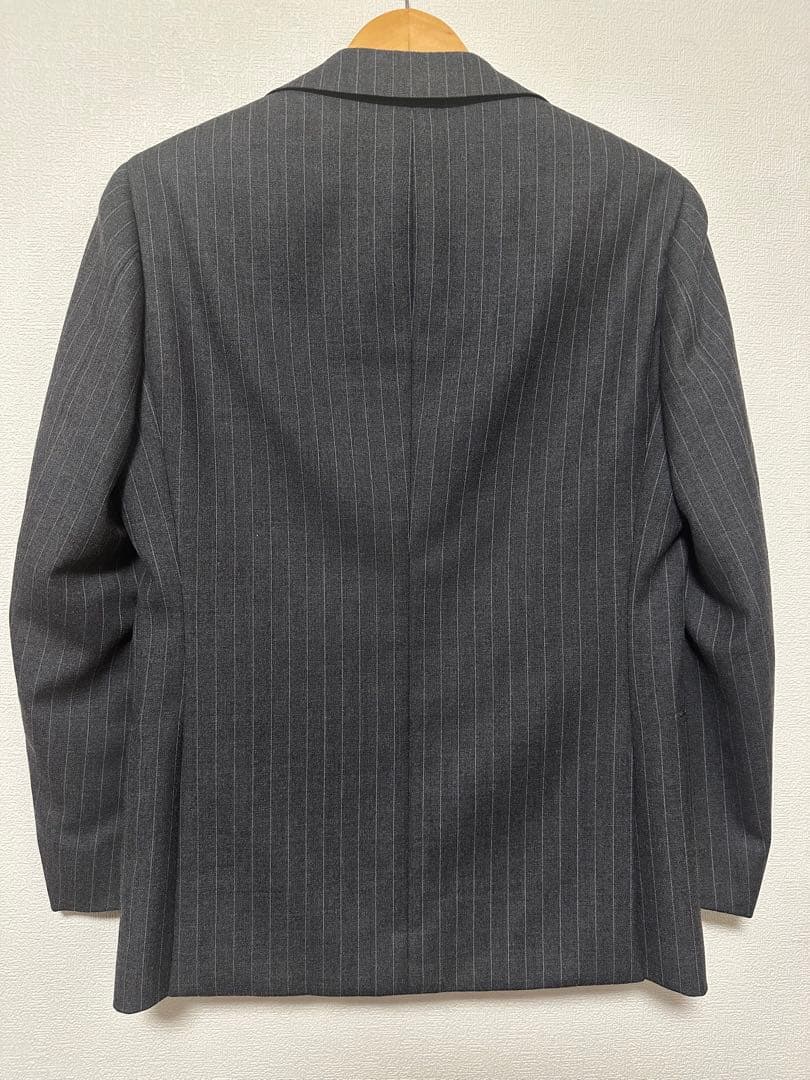 【美品】RING JACKET スーツ 日本製 グレーストライプ 44