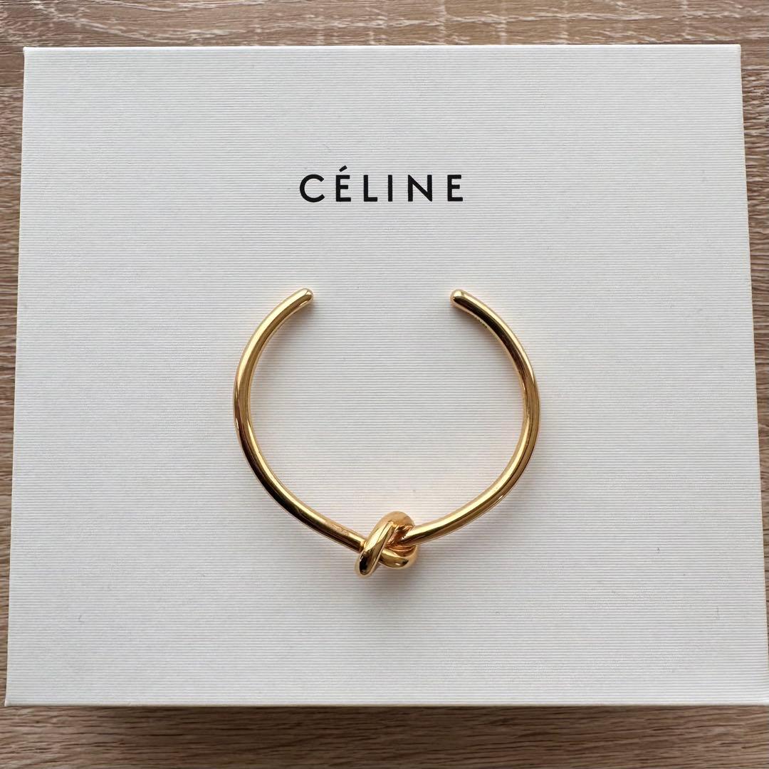 【美品】CÉLINE ゴールド ノット バングル