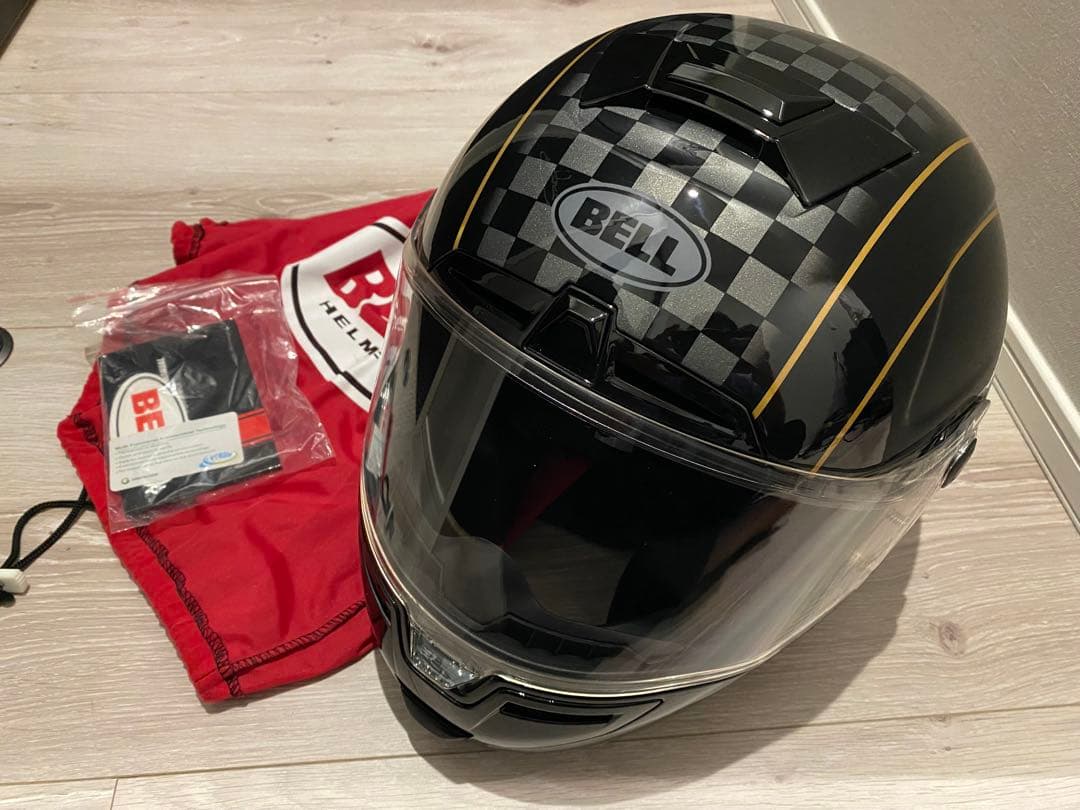 BELL フルフェイスヘルメット ブラック/チェック柄