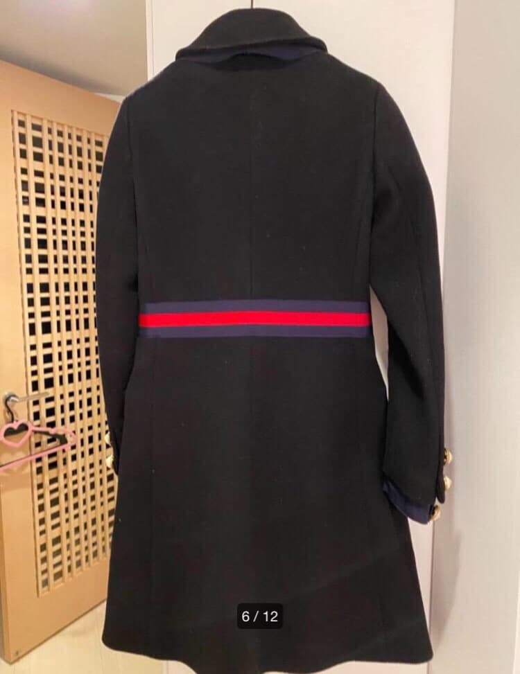 シェリーライン　GUCCI ボタン　上品コート　ブラック　紺色