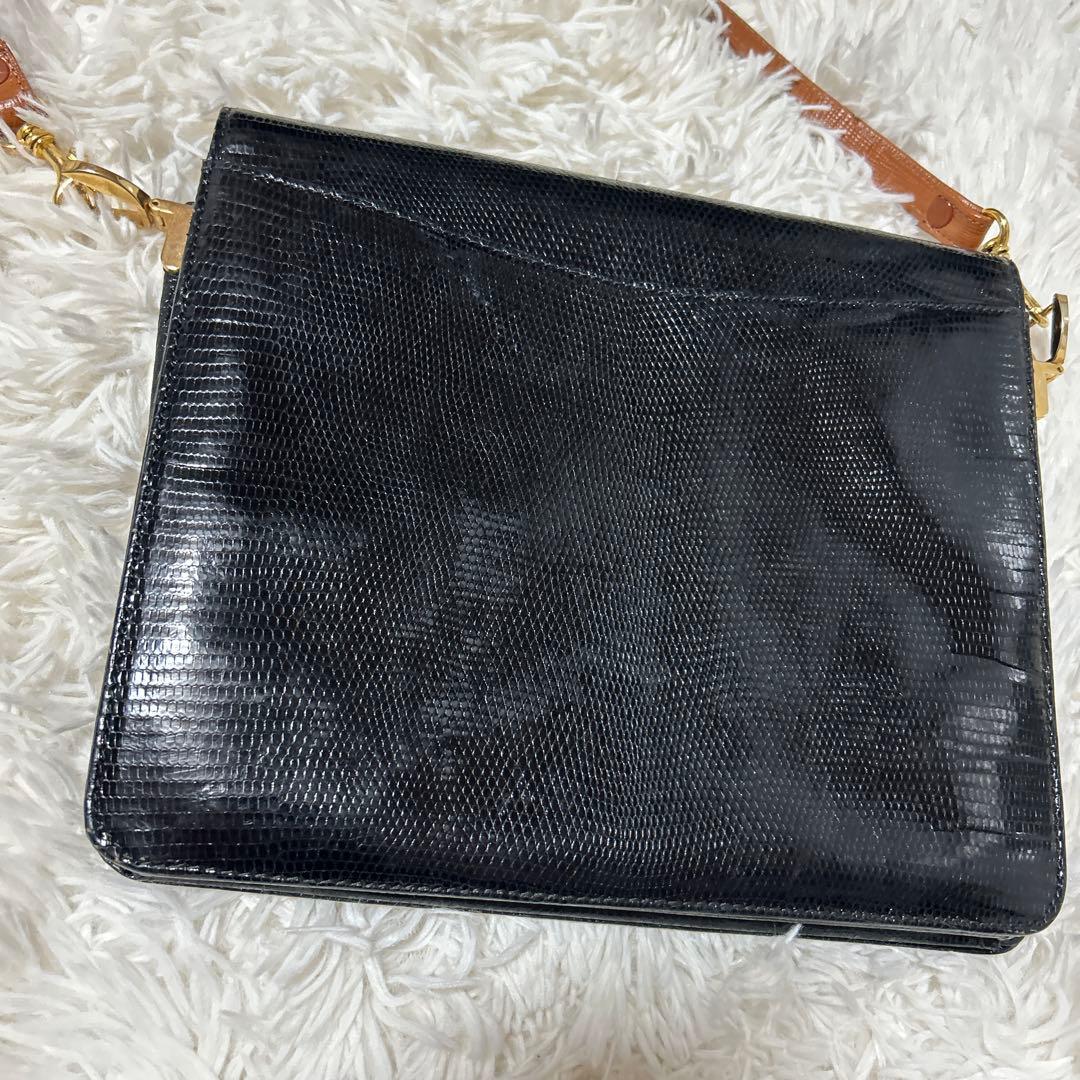 【希少】OLD GUCCI オールドグッチ　エキゾチックレザーショルダーバッグ