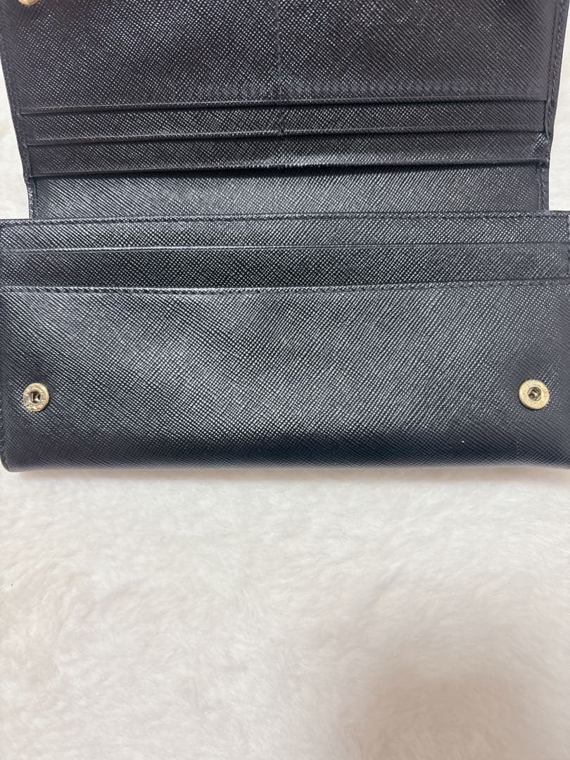 極美品✨PRADAサフィアーノ 長財布 1MH132 ブラック トライアングル