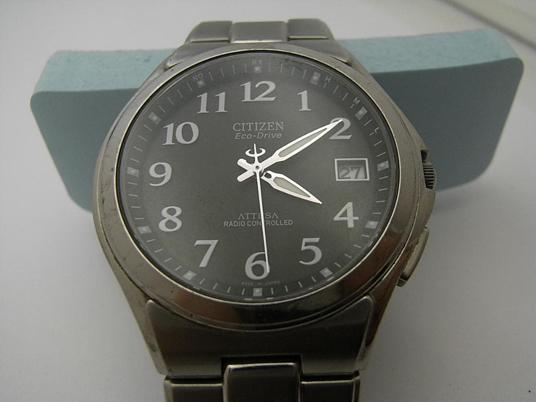 アテッサ シチズン H110-T011331 ソーラー電波 メンズ腕時計