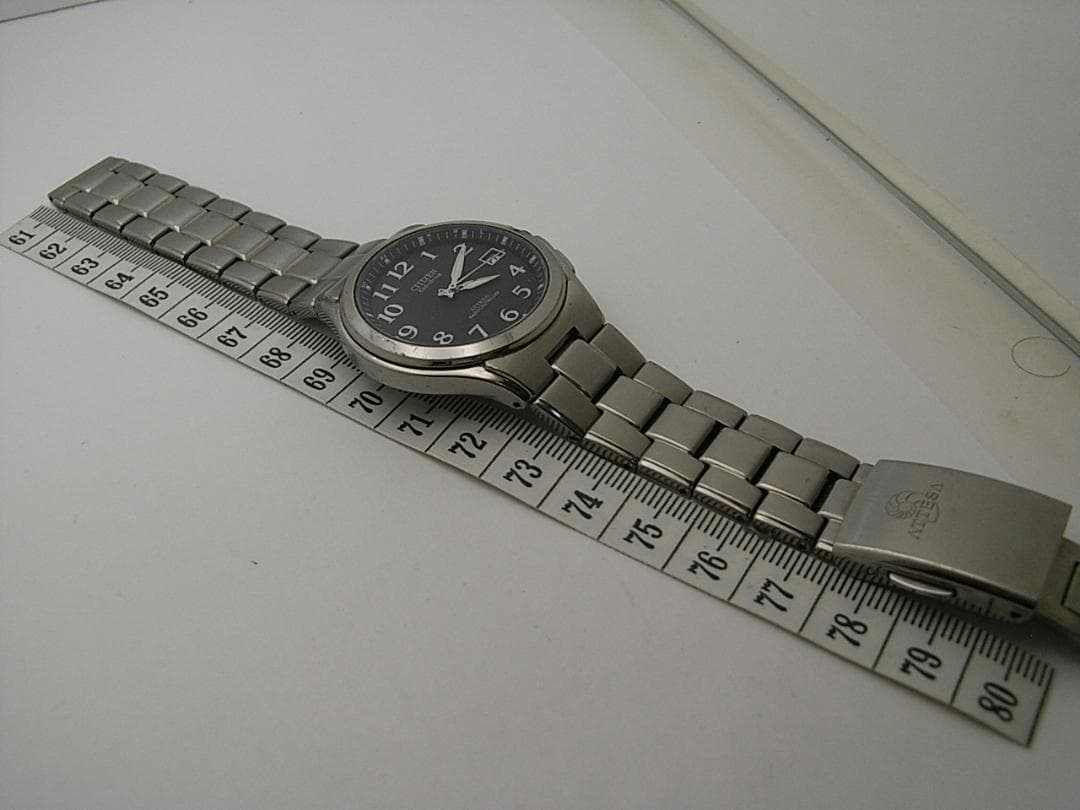 アテッサ シチズン H110-T011331 ソーラー電波 メンズ腕時計