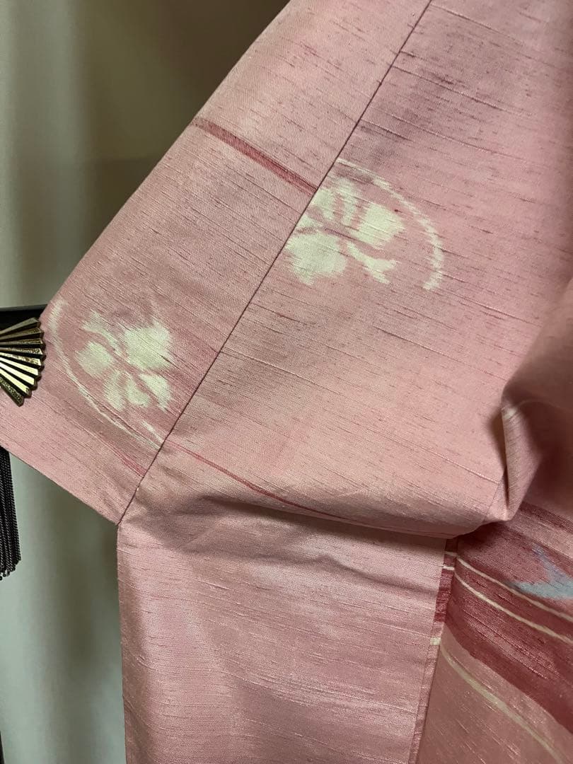 【逸品】⭐️新潟県伝統工芸品⭐️【十日町紬】⭐️手引真綿⭐️草木染⭐️紬⭐️着物