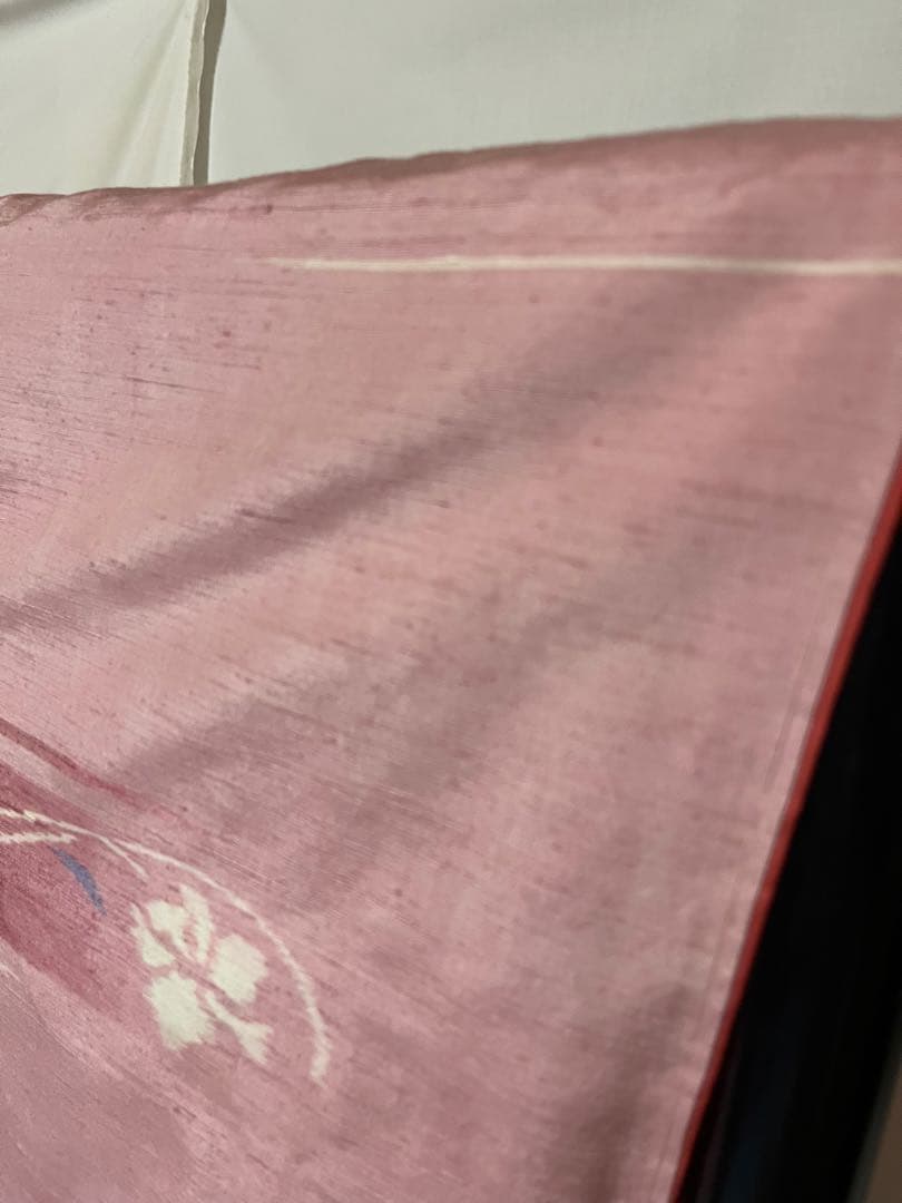 【逸品】⭐️新潟県伝統工芸品⭐️【十日町紬】⭐️手引真綿⭐️草木染⭐️紬⭐️着物