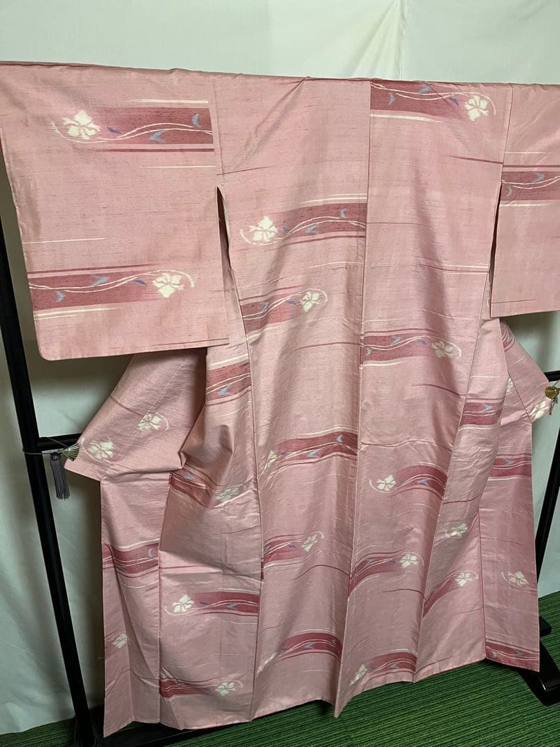 【逸品】⭐️新潟県伝統工芸品⭐️【十日町紬】⭐️手引真綿⭐️草木染⭐️紬⭐️着物