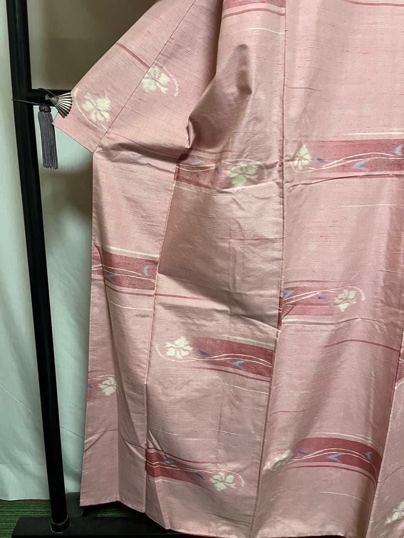 【逸品】⭐️新潟県伝統工芸品⭐️【十日町紬】⭐️手引真綿⭐️草木染⭐️紬⭐️着物