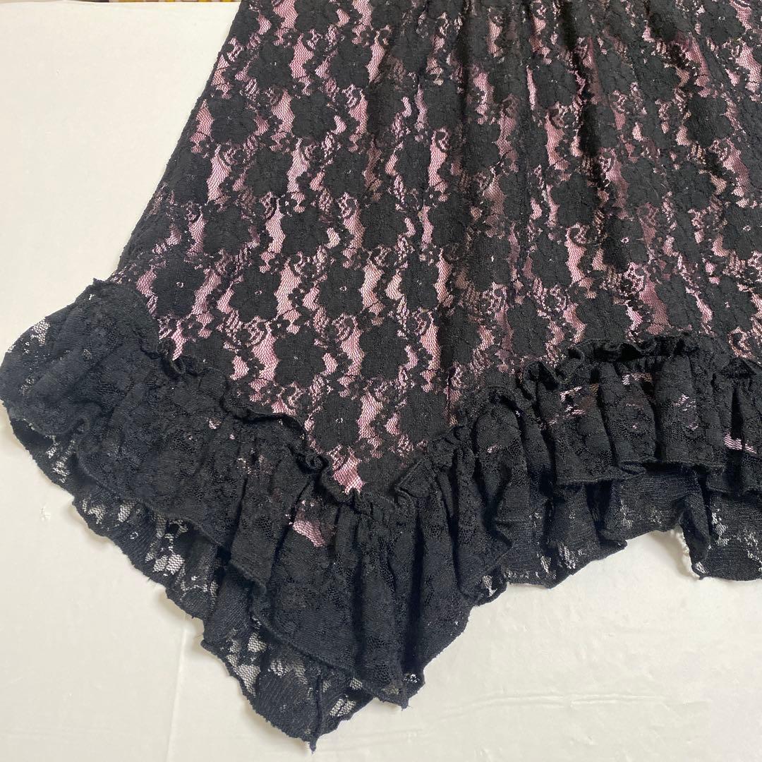 [ALBINA by GOLDS ]レーストップス　ピンク 黒　平成ギャル 希少