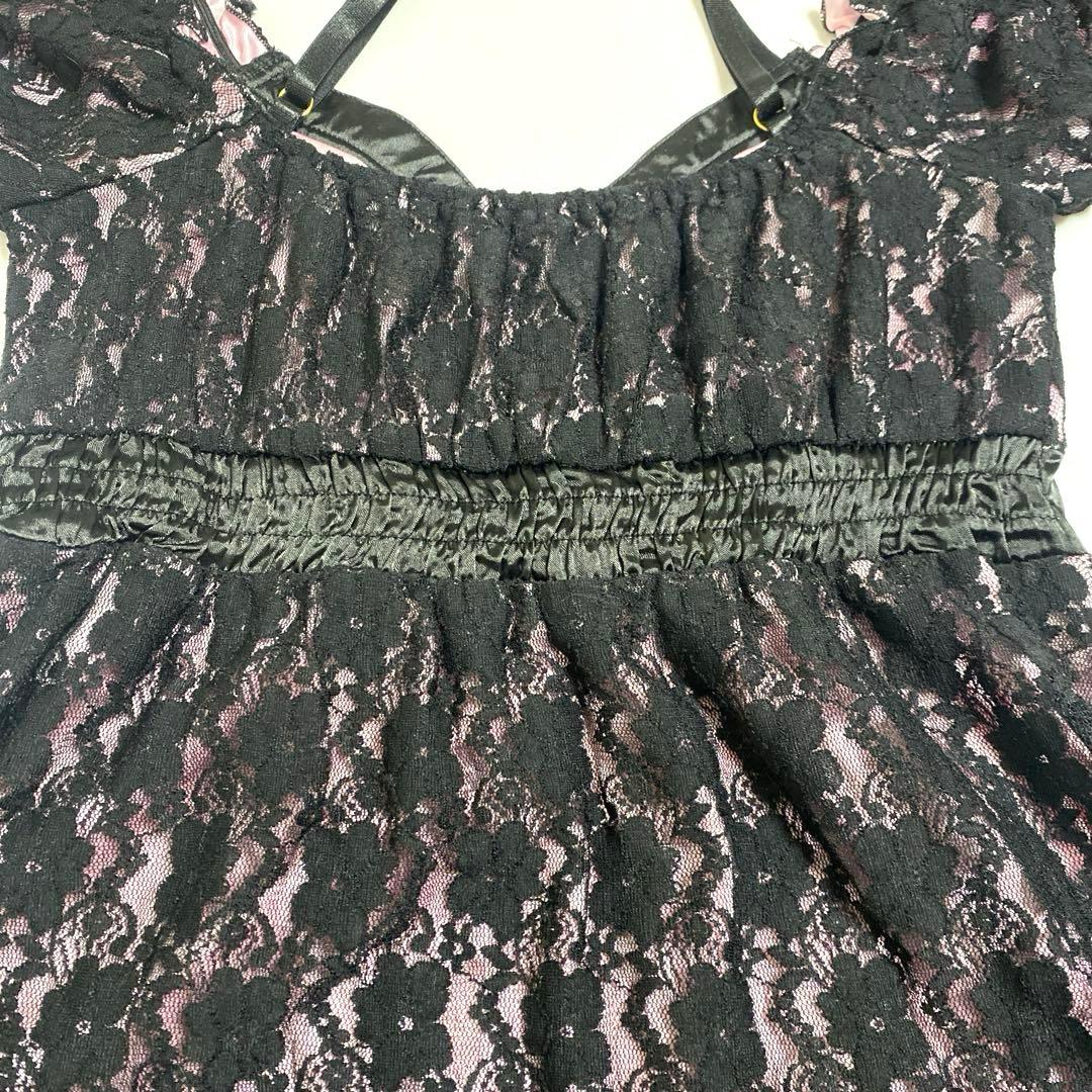 [ALBINA by GOLDS ]レーストップス　ピンク 黒　平成ギャル 希少