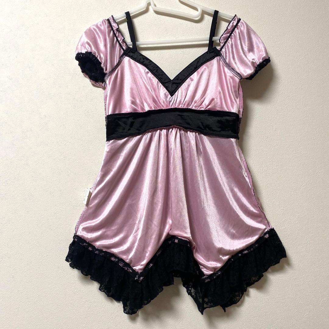 [ALBINA by GOLDS ]レーストップス　ピンク 黒　平成ギャル 希少