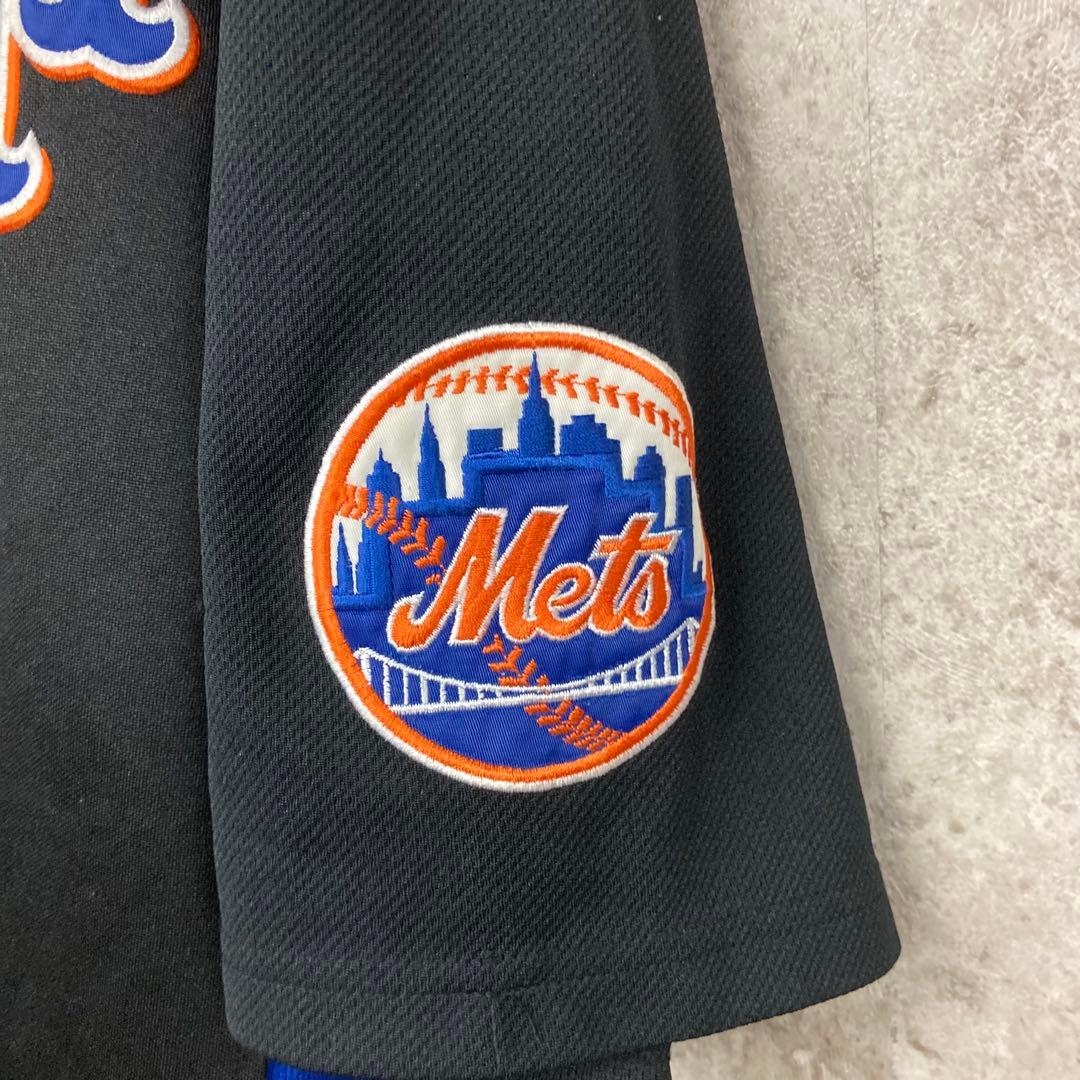 レア《ナイキ》MLBメッツ刺繍ベースボールシャツ/メンズL