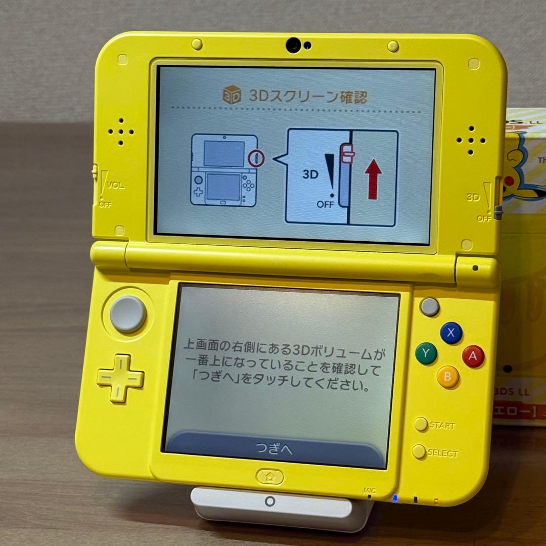 6-203 Newニンテンドー3DS LL ピカチュウ【イエロー】箱付き 美品