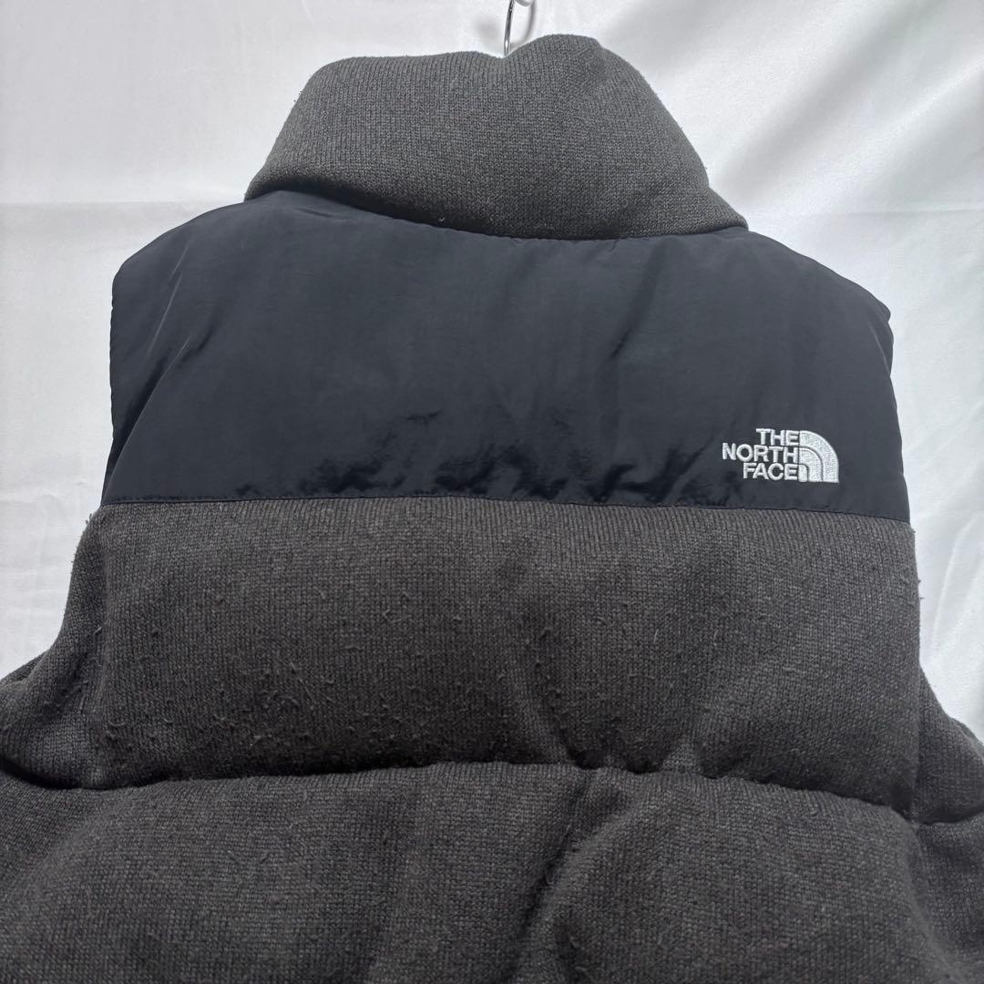☆人気　ノースフェイス　ニット　ダウンベスト　グレー　レディースM