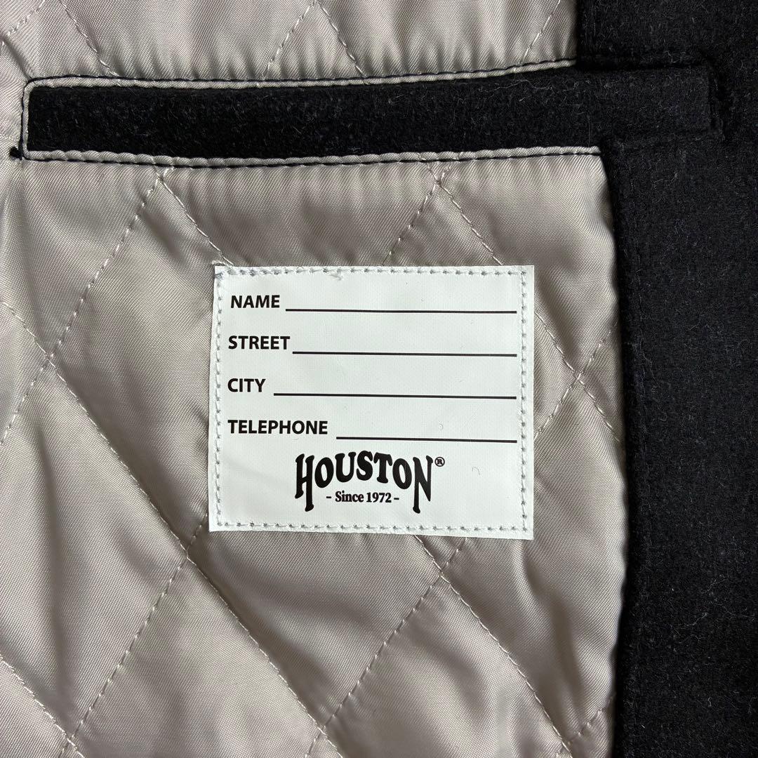 ★HOUSTON★スタジャン★サガラ★刺繍★ワッペン★インディアン★サイズL★黒