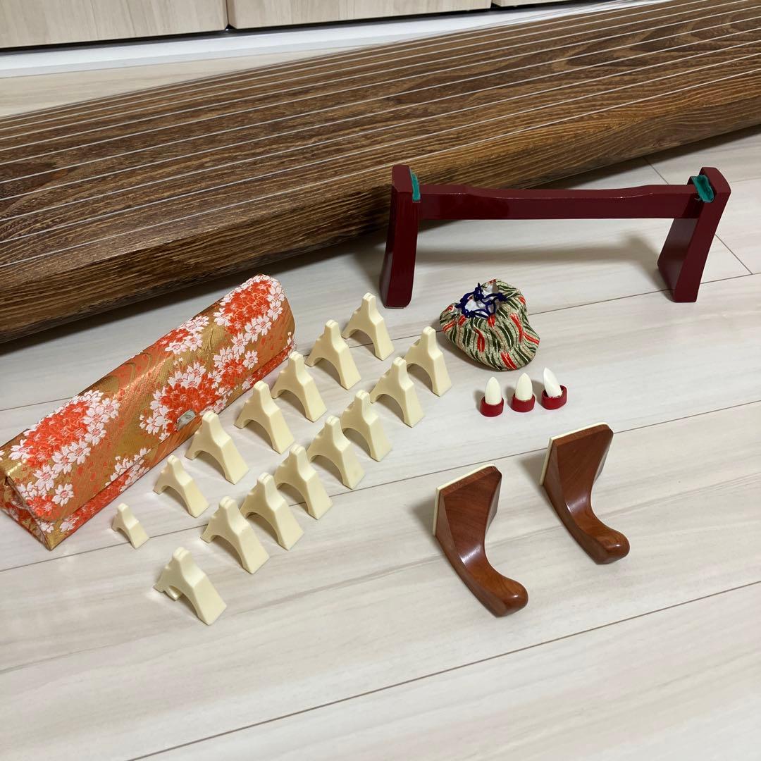 琴 お筝 筝 弦楽器 和楽器　13弦　小川謹製　付属品セット
