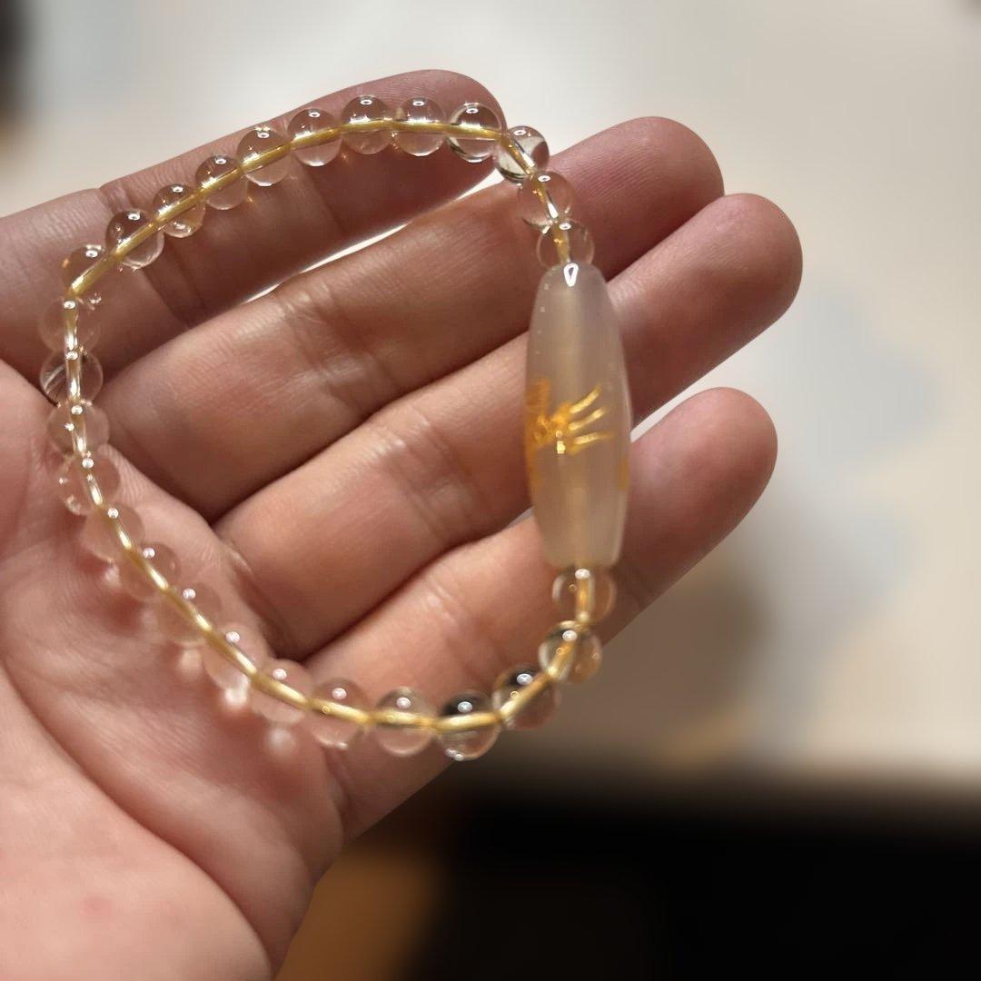 手彫り白めのう金龍神天珠さま！すんごい！