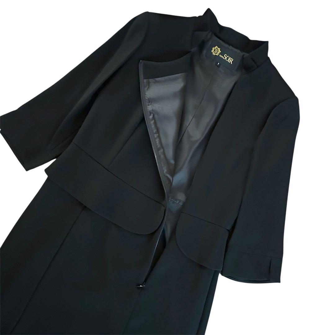 【新品タグ付】 東京ソワール ブラックフォーマル セットアップ ワンピース Ｓ