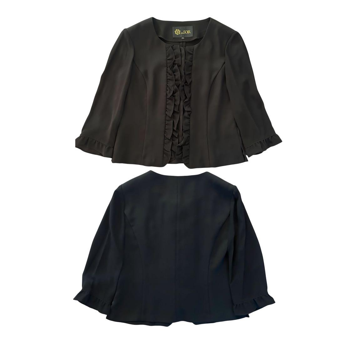 【新品タグ付】 東京ソワール ブラックフォーマル セットアップ ワンピース Ｓ