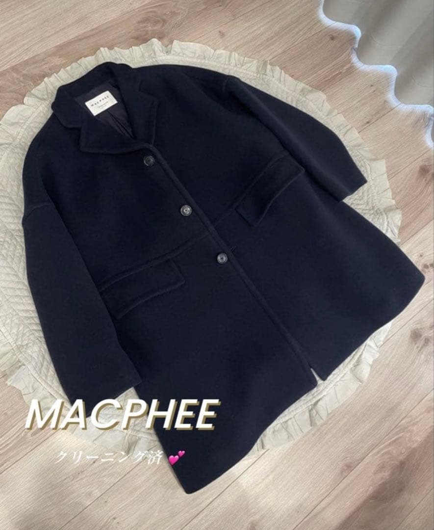 MCPHEE TOMORROWLAND オーバーサイズウールコート ネイビー36