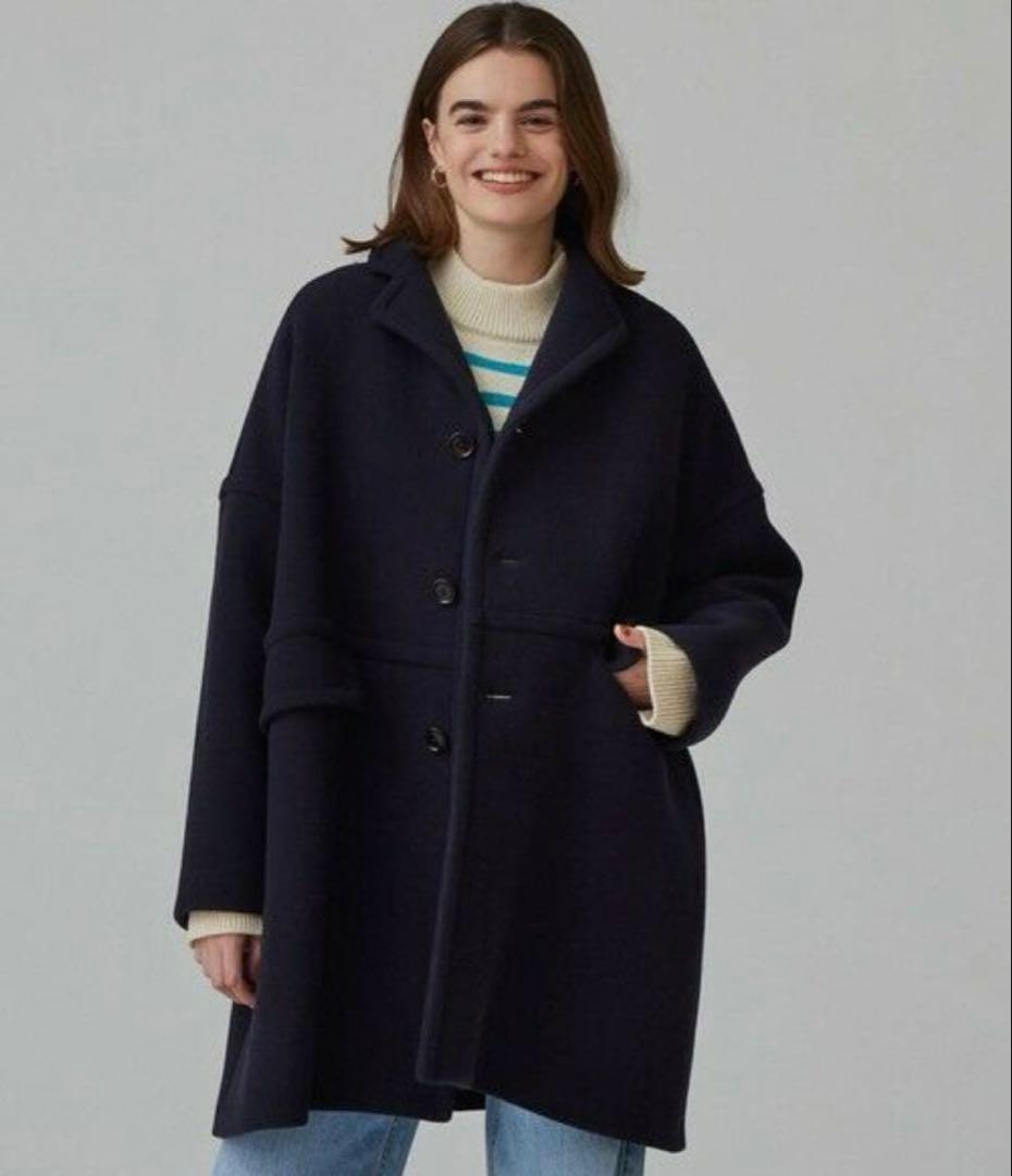 MCPHEE TOMORROWLAND オーバーサイズウールコート ネイビー36