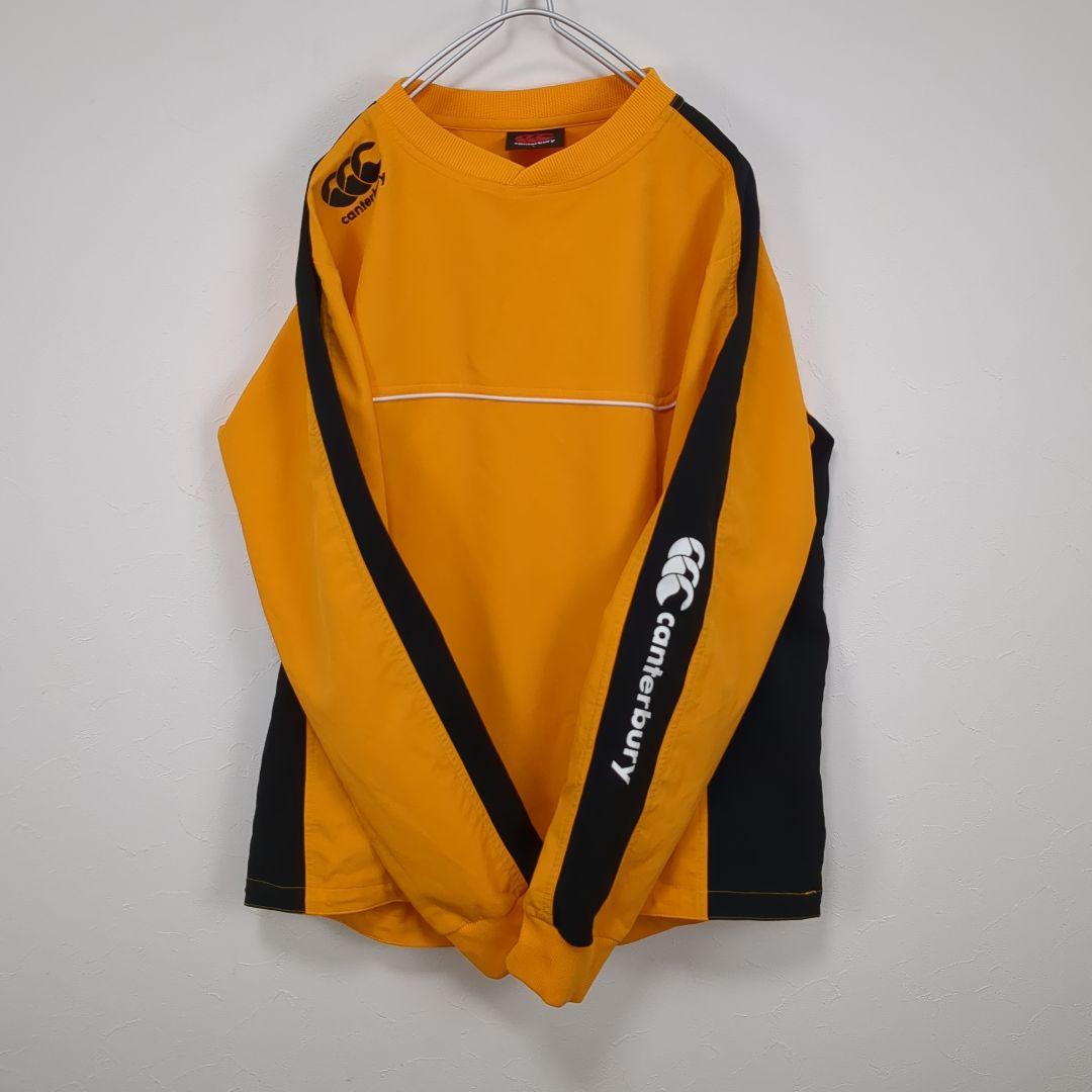 【美品】canterbury　トレーニングシャツ　ピステ　ラグビー　プルオーバー