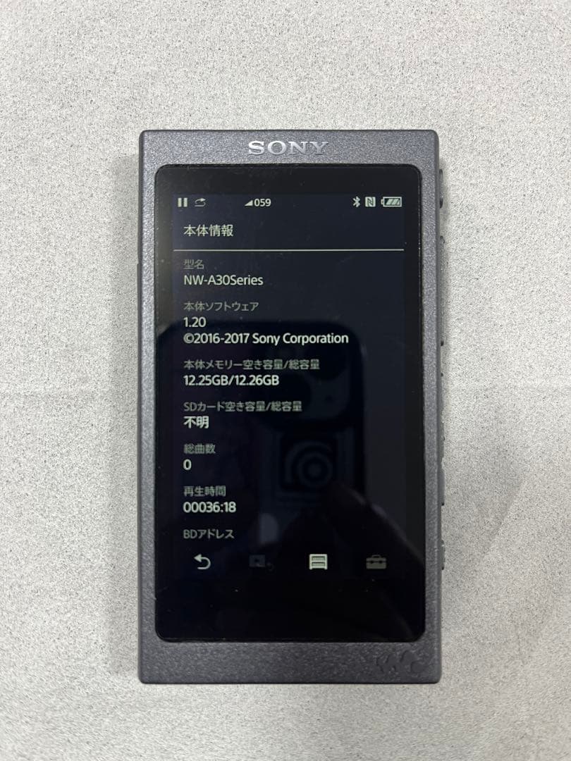 ポータブルプレーヤー Sony NW-A30series WALKMAN