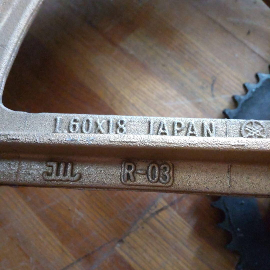 ヤマハ RD50 最終型 リヤホイール S53年式 ゴールド✕シルバー