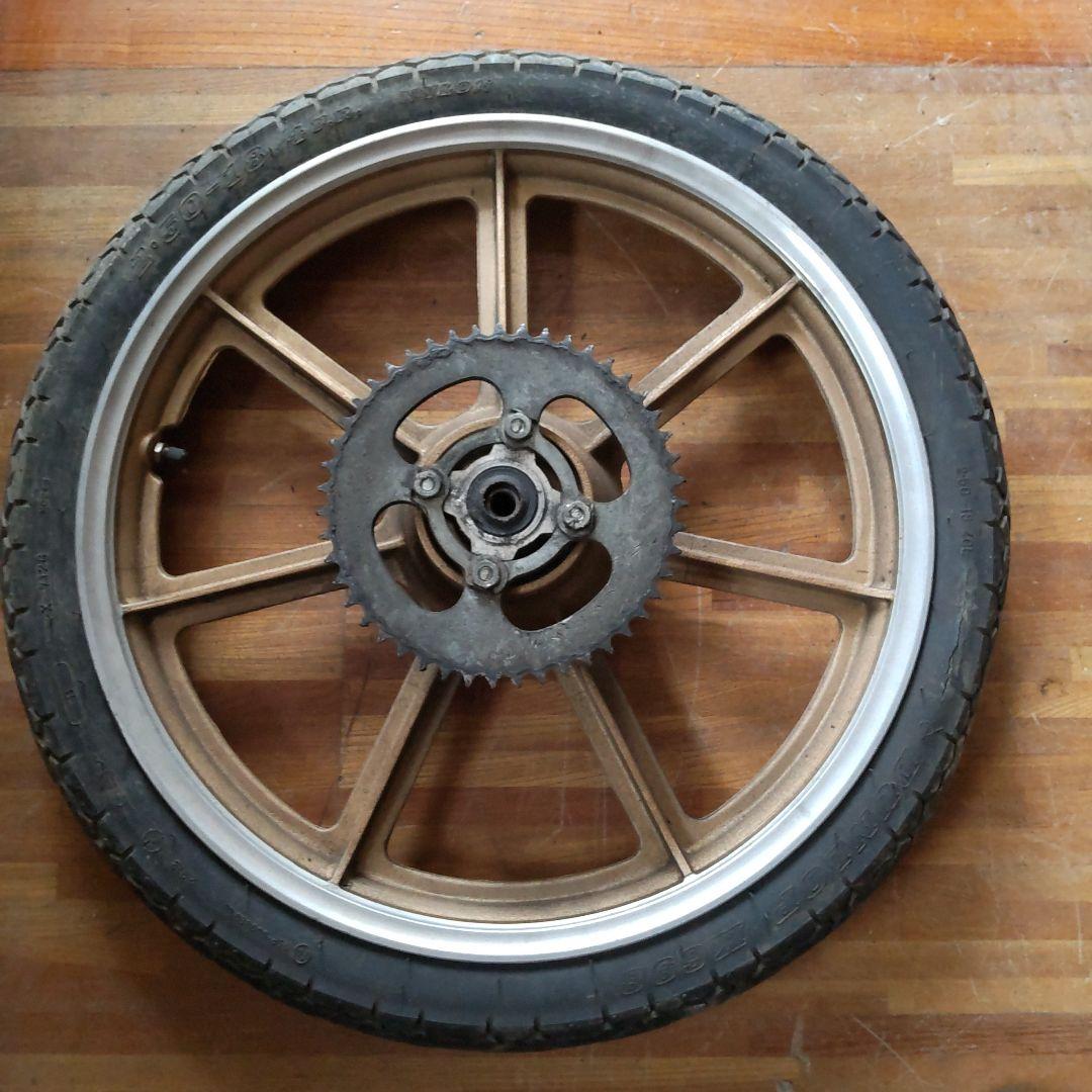 ヤマハ RD50 最終型 リヤホイール S53年式 ゴールド✕シルバー