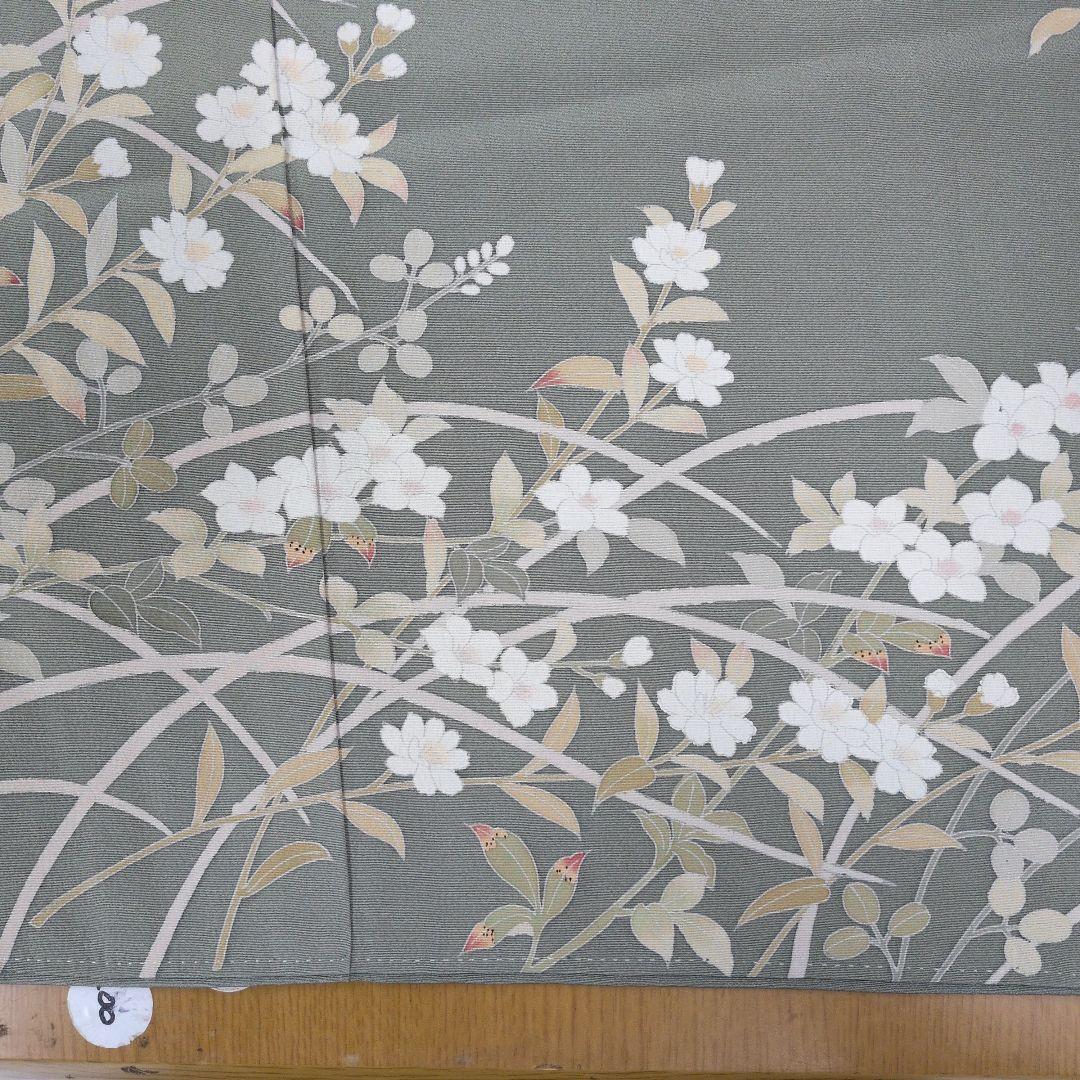 さ*ん様 1ー55 　訪問着 グレー帯とセットです　共の八掛けです