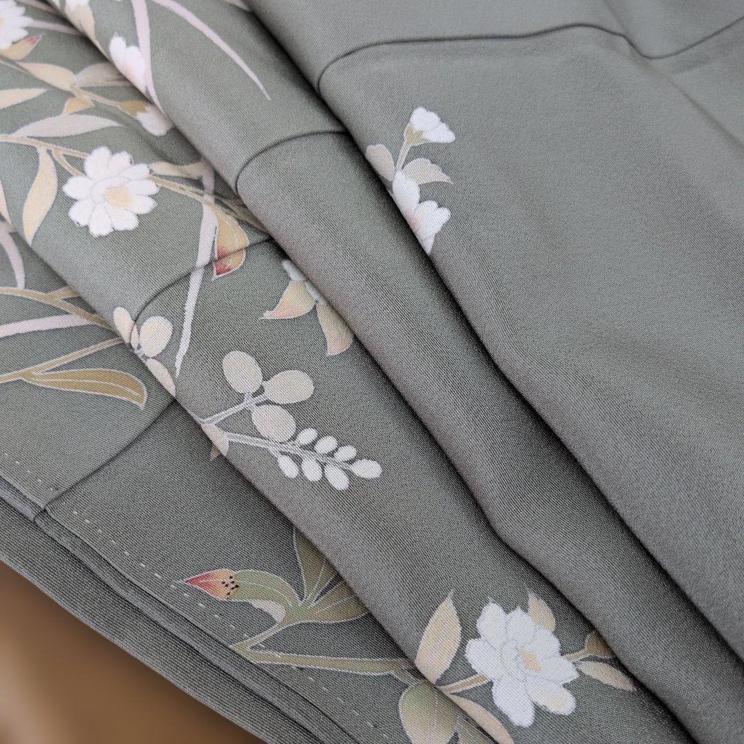 さ*ん様 1ー55 　訪問着 グレー帯とセットです　共の八掛けです