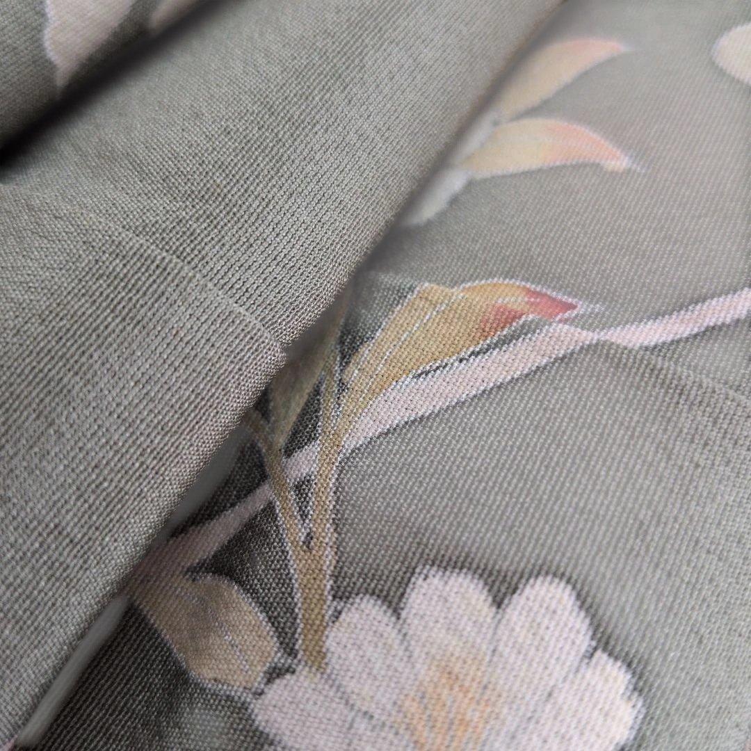 さ*ん様 1ー55 　訪問着 グレー帯とセットです　共の八掛けです