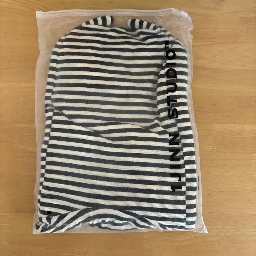 1jinnstudio ストライプ 猫 パーカー