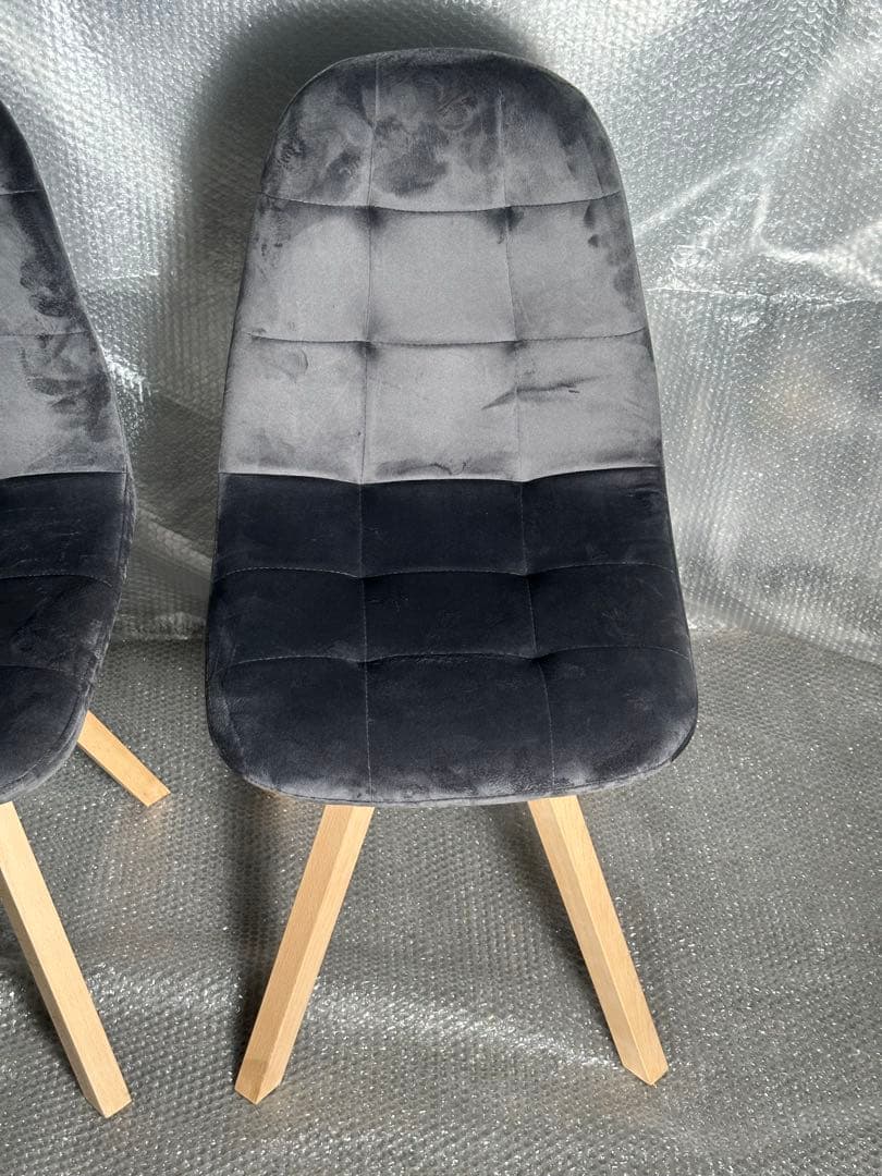 新品 ダイニングチェア オシャレ 椅子 インテリア 2脚セット グレー