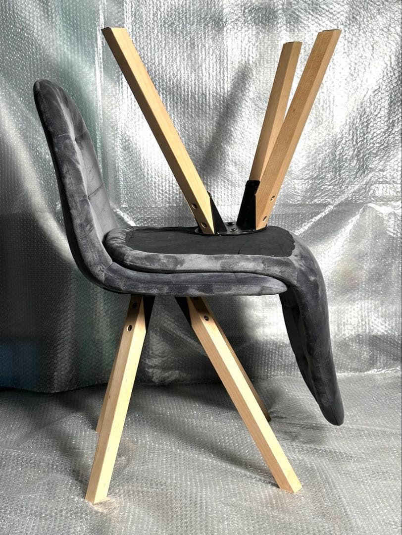 新品 ダイニングチェア オシャレ 椅子 インテリア 2脚セット グレー