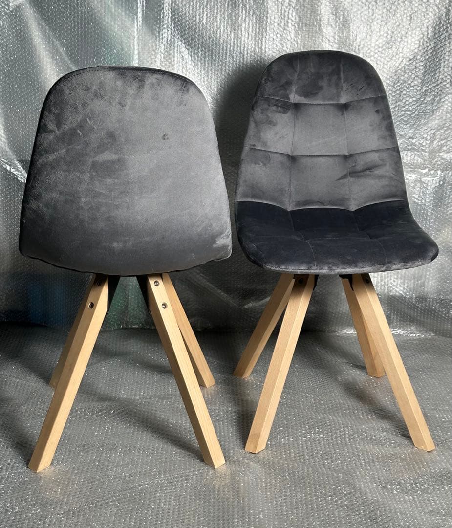 新品 ダイニングチェア オシャレ 椅子 インテリア 2脚セット グレー